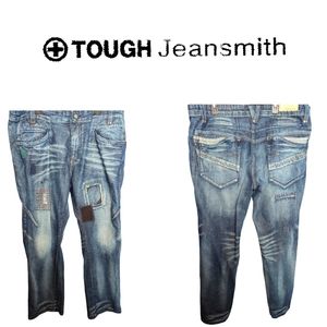 Rare Vintage Tough Jean Smith Patchwork Baggy Hip Hop Jeans Size:42 Men K-Pop